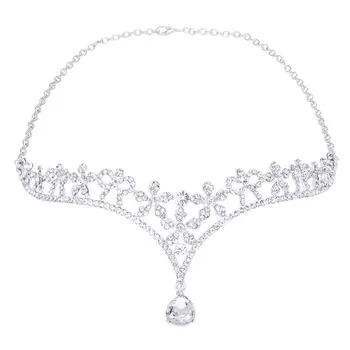

Crown Tiara Bridal Bridesmaid Crystal Rhinestone Flower/ Frontlet