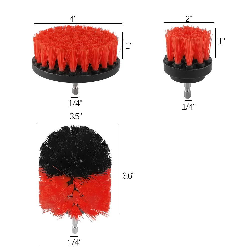 3 шт. Набор Щеток Для скруббера для ванной комнаты | Щетка для скруббера для чистки аккумуляторной дрели набор для крепления щеток для скраба