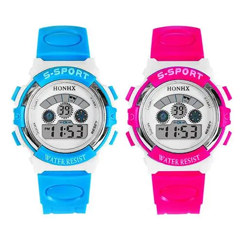 Kids Children Digital Watches Rubber Sport Multi-functional Date Alarm Wrist Watch watch kids relogios