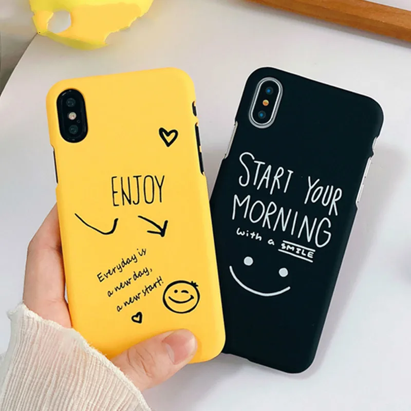 Cartoon Couples Phone Case For Iphone X 6 6s 7 8 Plus Ultra Thin Hard Pc Back Cover Funny Letter Cases Capa |