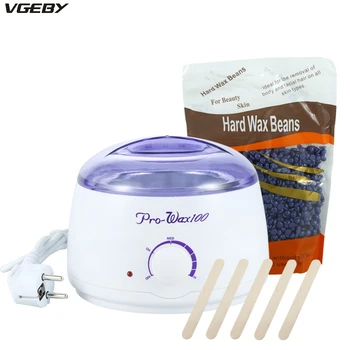 

Original Paraffin Wax Heater Machine with Wax Bean & Spatulas Hair Epilator Warmer Wax Heater Depilatory Salon Beauty Tool Hot