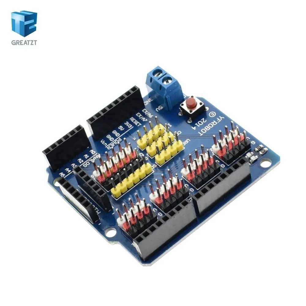 

1pcs YUYANG Sensor Shield Expansion Board Shield UNO R3 V5.0 Electric Module New for arduino uno r3