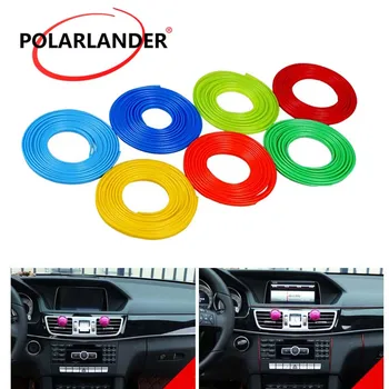 

Newest 5m/roll Car Styling Universal DIY Cold Line Flexible Interior Decoration Moulding Trim Strips 7Colors