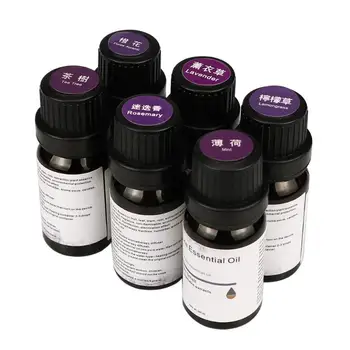 

6pcs/set 10ml Essential Oils for Diffuser Aromatherapy Humidifier of Lavender/Tea Plant/Rosemary/Lemongrass/Orange Flower/Mint