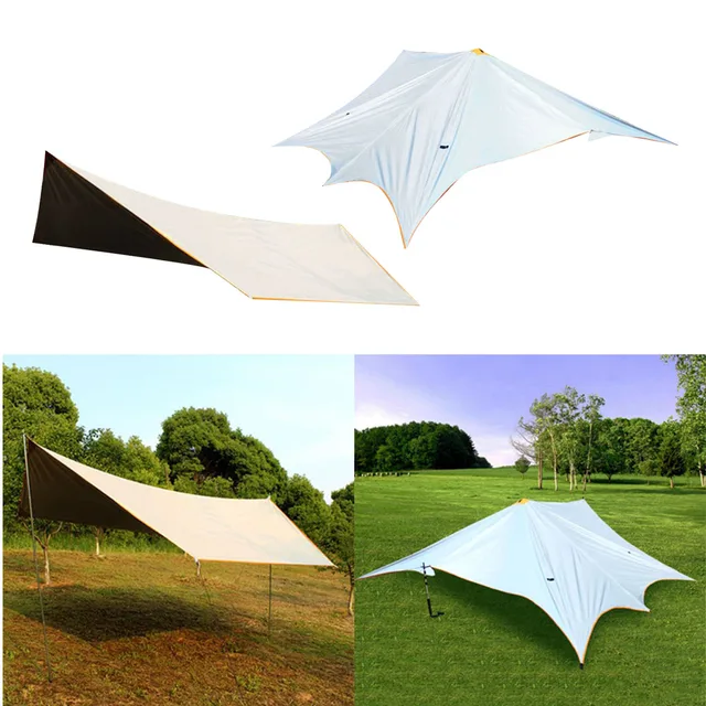 Special Price 4mx3m Beach Sun Shelter Tarp Tent Shade Ultralight Anti-UV Garden Awning Canopy Sunshade Outdoor Camping Rain Fly Tent Tarp