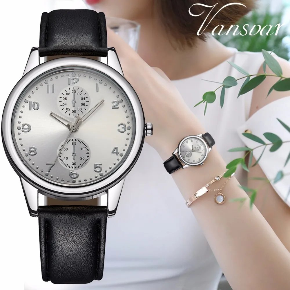 

Vansvar Brand Fashion Women Watch Luxury Casual Leather Analog Quartz Wrist Watch Female Clock Relogio Feminino Dropshipping