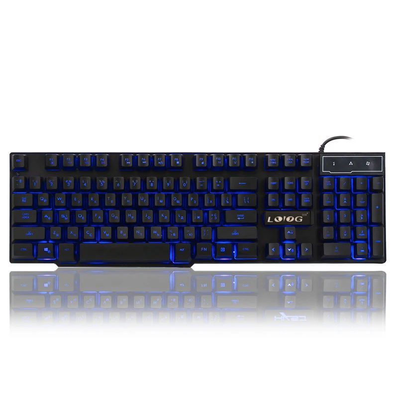 Игровая клавиатура LOIOG Teclado Gamer с русской/английской раскладкой 3 цвета