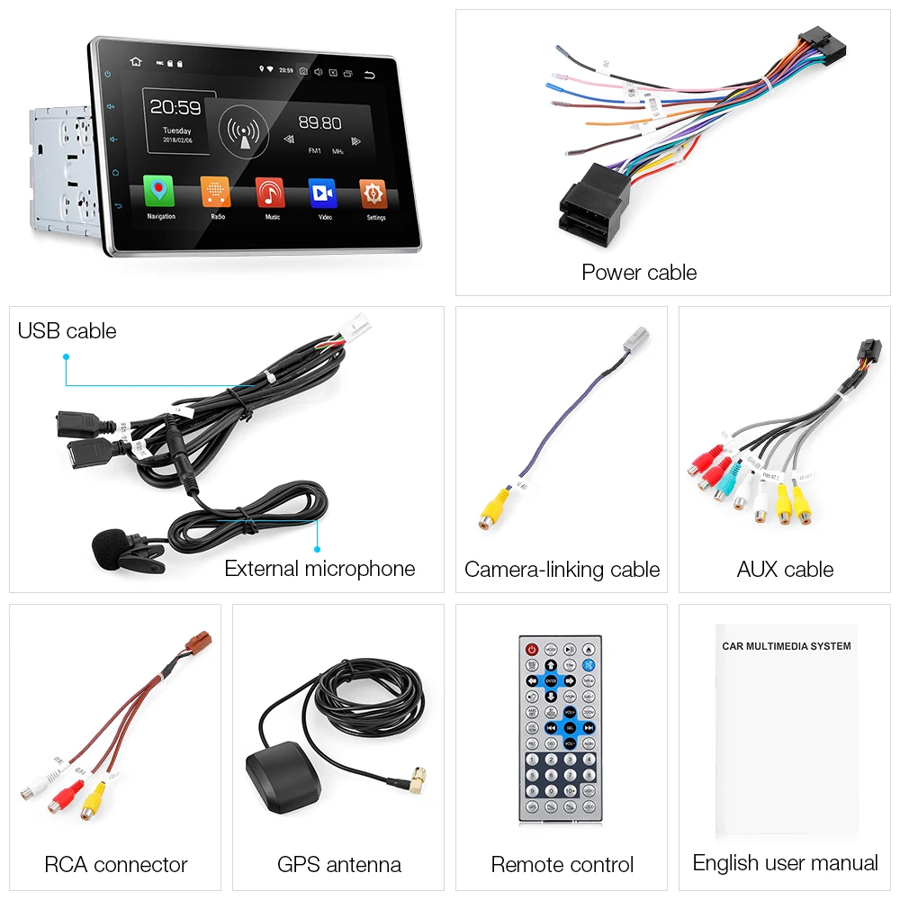 Best ZEEPIN Android 8.0 4GB RAM 32GB ROM Car Multimedia Player 10.1