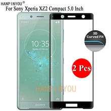 2 предмета для sony Xperia XZ2 компактный H8314 H8324 с уровнем твердости 9 H ультра тонкий 3D с загнутыми краями на весь экран Экран протектор Закаленное Стекло защитная пленка