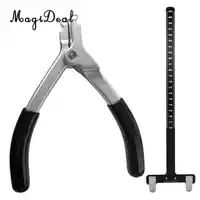 MagiDeal Archery D Loop Plier Compound Bowstring D-loop Making Installing Adjusting Tool + T Bow Square Ruler Tool