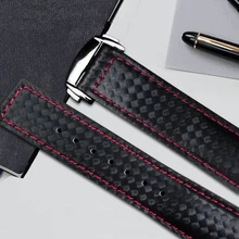 Для samsung Galaxy Watch 46 мм ремешок из натуральной кожи из углеродного волокна для gear S3 классический Frontier кожаный браслет для Amazfit