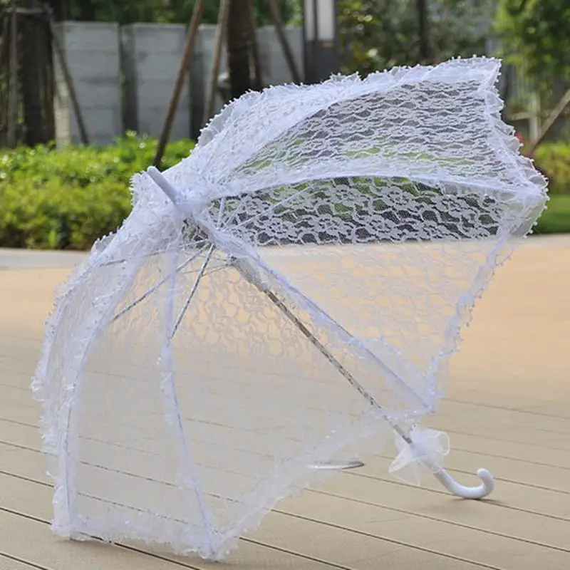 Свадебный кружевной зонтик, инновационный кружевной зонтик ручной работы, белый реквизит для фотосессии, свадебные принадлежности