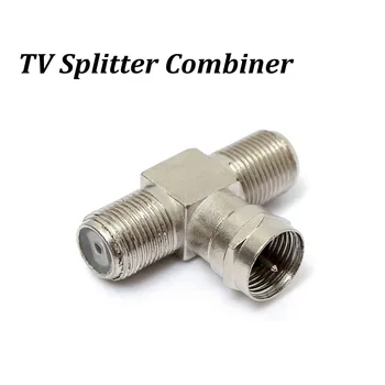 

2 Way F-Type Splitter Combiner TV Virgin Cable Sky Satellite Freeview Silver Accessories & Parts Digital Cables Converters