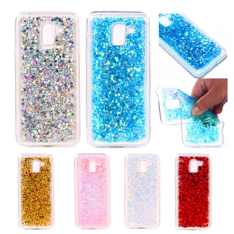 

For Samsung J4 2018 J400F Case Colored Shiny Glitter Silicone TPU Skin Phone Cover Protector For Galaxy J4 J400 SM-J400 Case