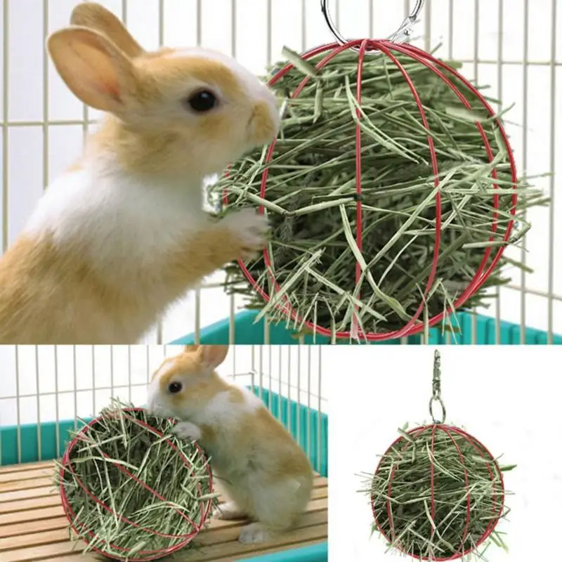 1 шт. Мини нержавеющая сталь Pet Hay Manger пищевой шар Кролик Хомяк трава мяч стойка