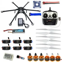 F10513-D шестиосный летательный аппарат гексакоптер в разобранном виде рамки полный комплект QQ Super Управление доска версия T8FB 8CH TX/RX электродвигателя с электронным регулятором хода(ESC