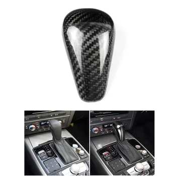

Carbon Fiber Gear Shift Knob Cover Level Head Sheath For Audi A6 16-18 A7 15-18