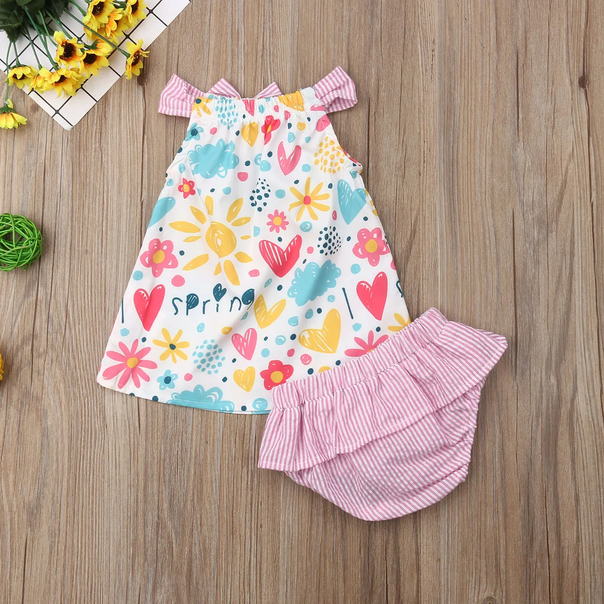 Emmababy 2019 Новое поступление топ для новорожденных девочек без рукавов хлопковое