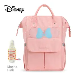 Disney USB бутылки Кормление Путешествия Рюкзак Детские сумка для хранения мама сумки Микки милые водонепроницаемая сумка для подгузников
