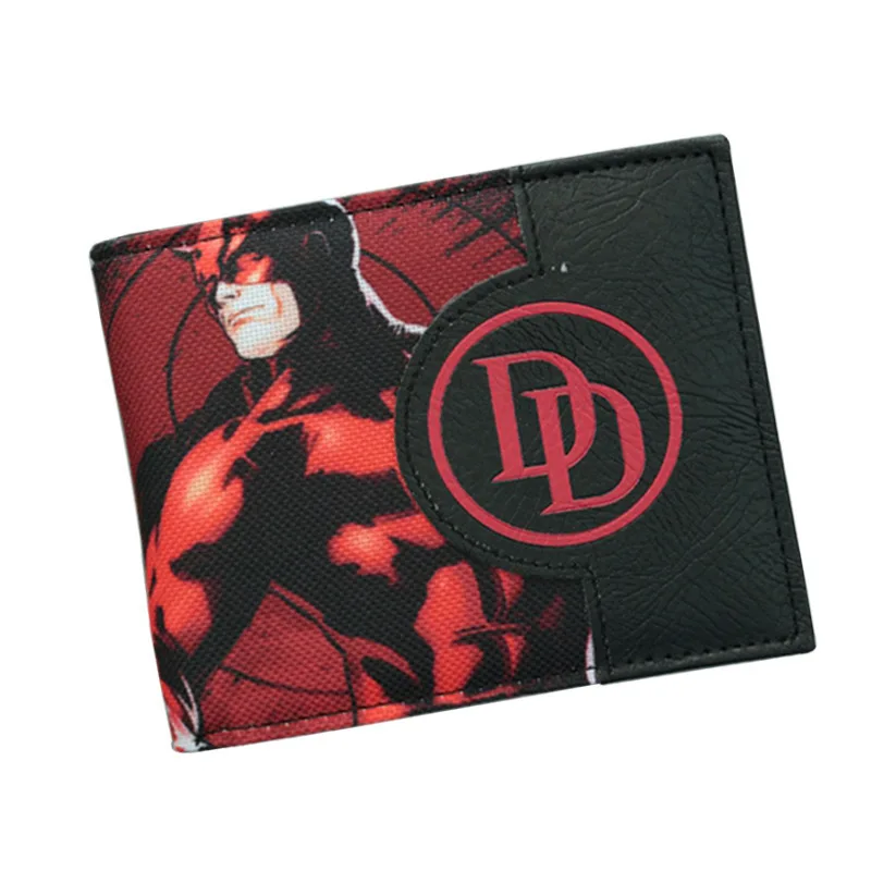 

Marvel Super Hero Movie Daredevil Wallets Men women Students Purse Leather Wallets Money Cards Bag Short purse