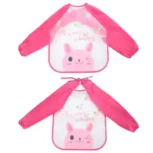 Детские слюнявчики EVA, полный передник с длинными рукавами, милые детские модные игральные Слюнявчики с принтом, нагрудники, нагрудники, детская одежда