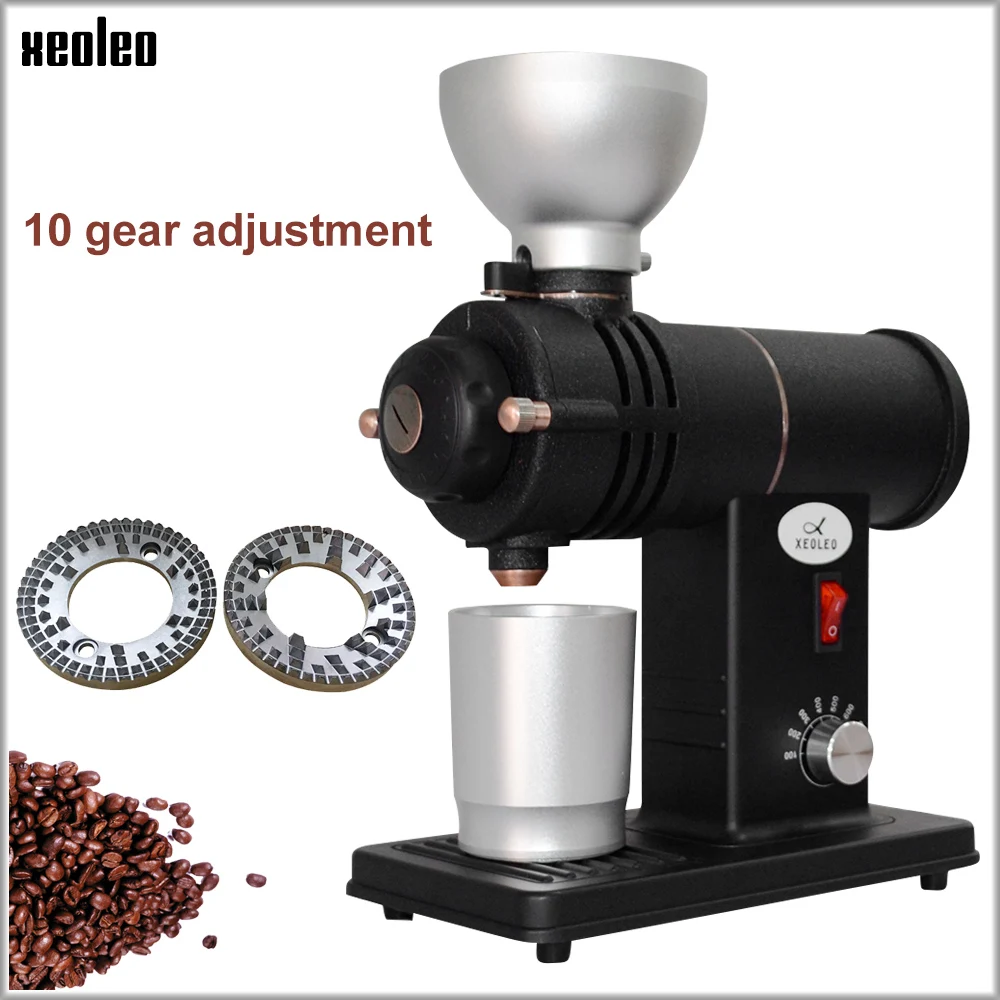 XEOLEO Electric Coffee grinder 200W ghost tooth Flat Wheel Burr grinder