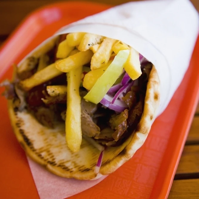 Греция Халкидики Традиционный греческий Gyros Pirgadikia плакат печать (12x19) | Дом и сад