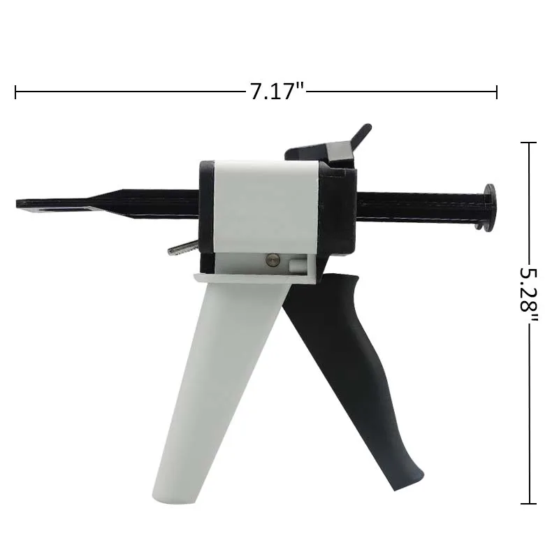 1 шт. для зубных слепков смешивающий диспенсер пистолет стоматологический Универсальный диспенсер пистолет 1:1/1:2 силиконовый резиновый диспенсер пистолет для уплотнения соединения 50 мл