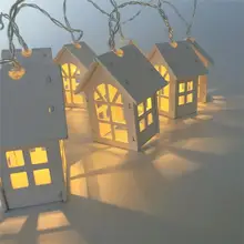 Светодиодный гирлянда, деревянный дом, светодиодный, 1,5 м, 10 светодиодный s комнатный декор, струнная лампа, Свадебная вечеринка, праздничный Сказочный светильник, s, новинка, ночной Светильник