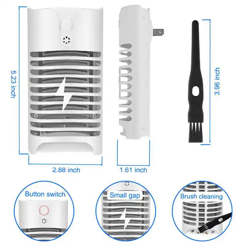 Электрическая Москитная лампа светодиодный управление световым датчиком насекомых жук электронный отпугиватель мухобойка домашняя муха(штепсельная вилка США