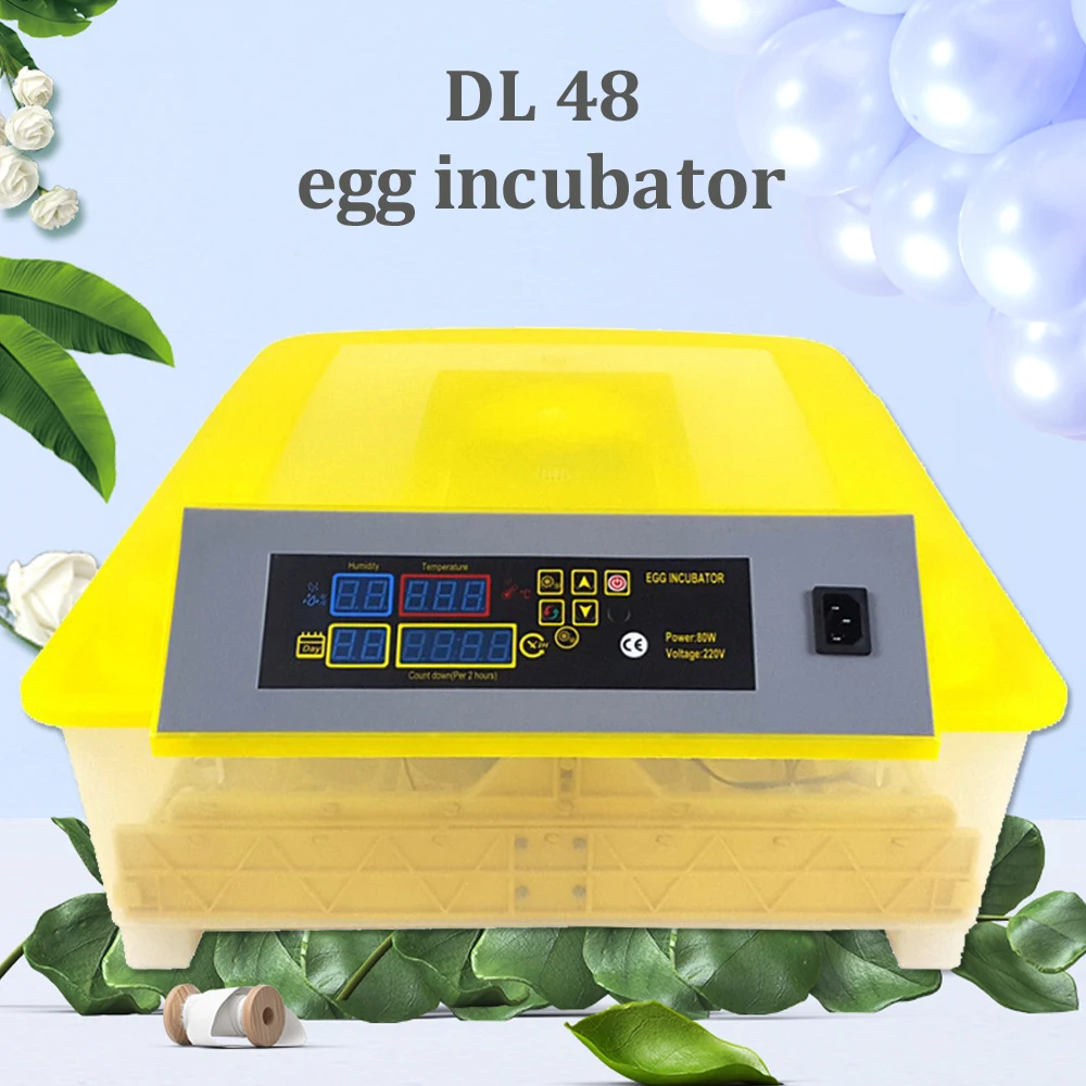 

48 Led Display Poultry Hatchery Machine Mini Digital Egg Incubator China Chickens Ducks Goose Birds Brooder Hatcher