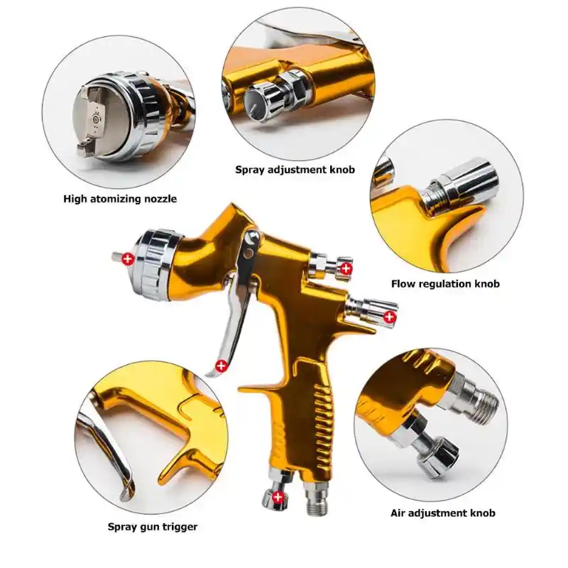 Profesional Udara Mini Senjata Cat Semprot Airbrush Gti Pro Lukisan Kendaraan Gun Mobil Tes 1 3mm Nozzle Hvlp Udara Spray Paint Gun Senjata Semprot Aliexpress