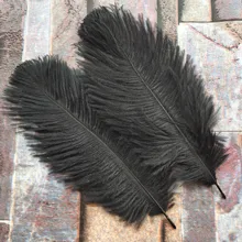 Красивые 10 шт черные страусиные перья высокого качества 6-8 дюймов/15-20 см вечерние/Свадебные украшения