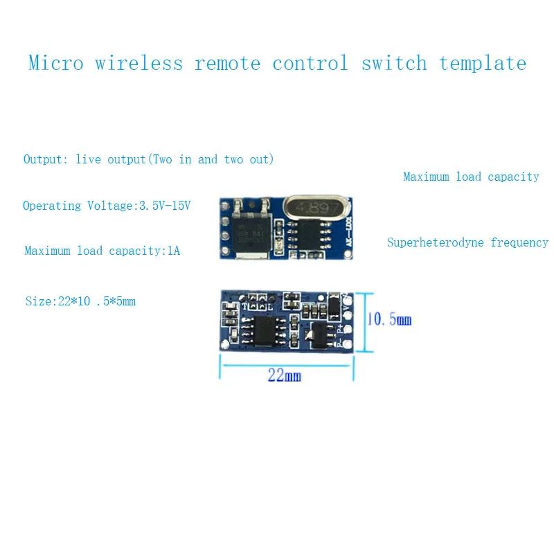 Мини-пульт дистанционного управления DC 3,7 в 4,2 в 5 в 6 в 7,4 в 9 в 12 В микро без шума беспроводной пульт дистанционного управления