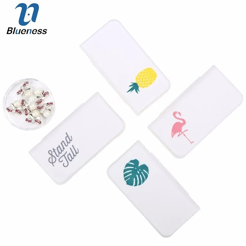 

Blueness 5 Design Plastic Nail Art Tool Multi Function Collection Box Cute Manicure Tool Nail Art Decorations Accessories