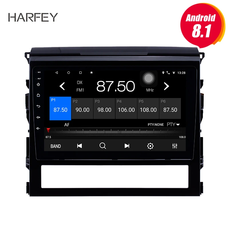 Harfey Android 10 0 сенсорный экран радио Bluetooth GPS Navi 9 &quotдля 2016 Toyota Land Cruiser 200 Поддержка TPMS