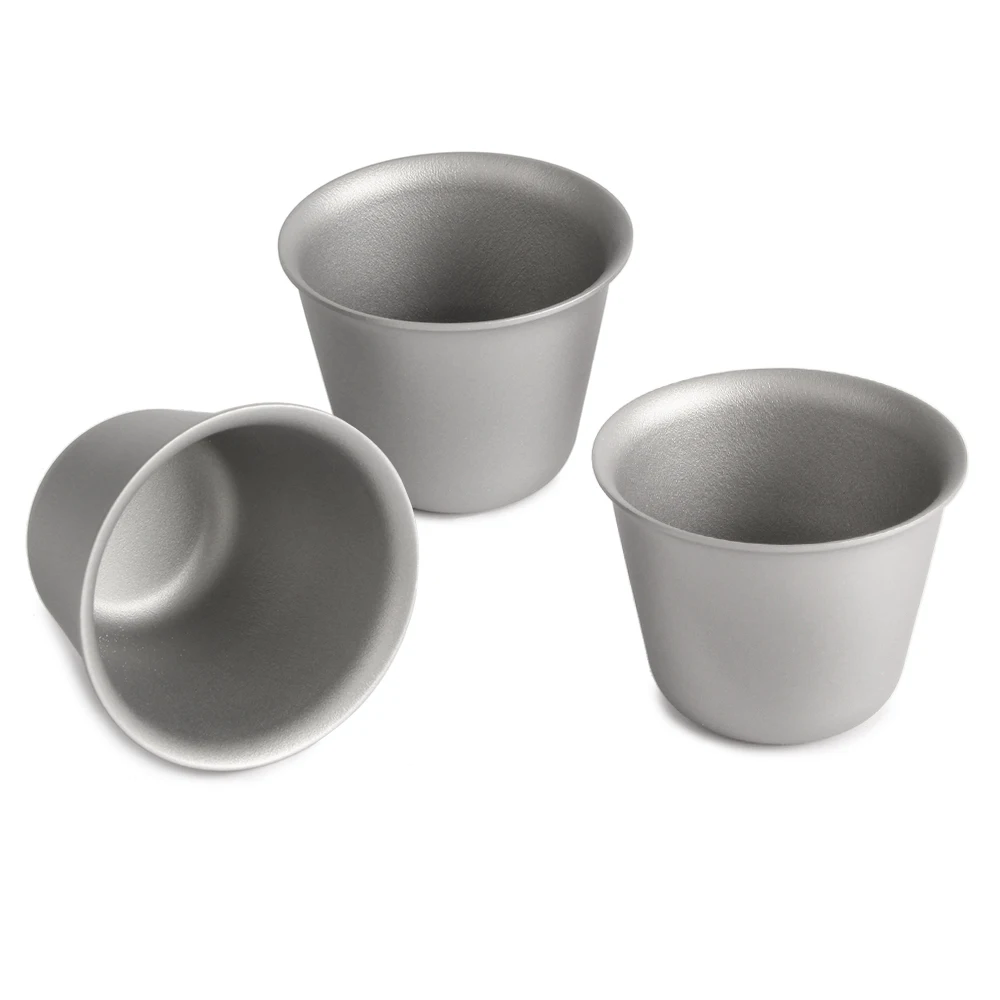 

New Outdoor Titanium Cup Camping Wine Tea Cup Picnic Drinking Cups for Party Drinkware Anti-broken Healthy Cup 3PCS 2PCS 1PCS