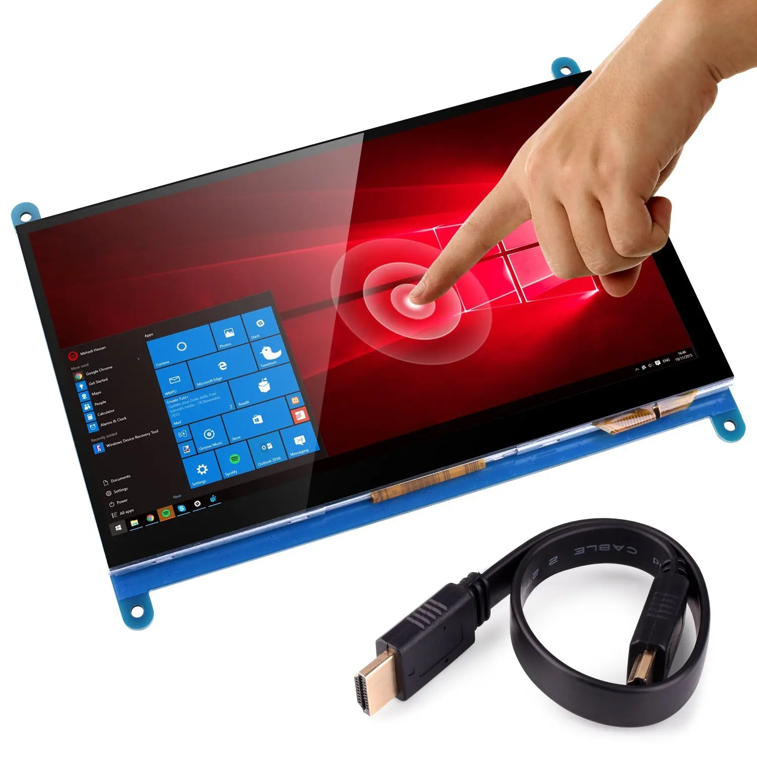 7 дюймовый емкостный сенсорный экран TFT LCD дисплей HDMI модуль 800x480 для Raspberry Pi 3 2