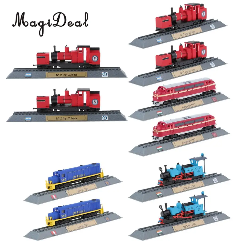 

2Pcs Railway Toys Train Model Scenery Locomotives Diecasts Vehicles Toy for Baby Children Kids Boys Birthday Xmas Gift 4Colors