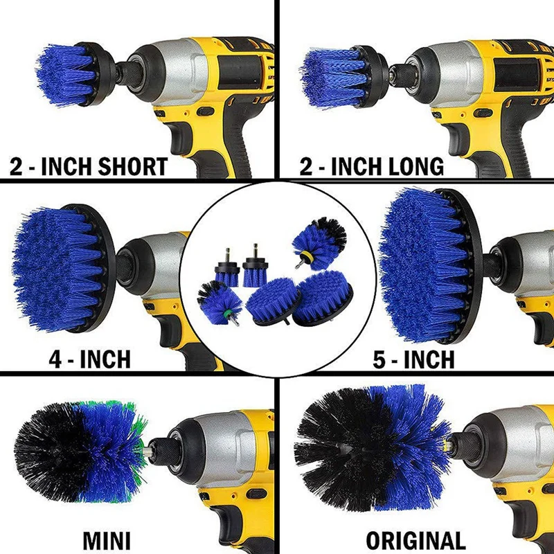 Набор насадок для дрели-набор для очистки скруббера-щетка для дрели всех целей-подходит для большинства сверл-скруббер питания Cl