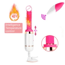 Realistic Silicone Dildo Vibrator Remote Control Penis Heating Telescopic Vibrating Simulation Glans Adults Sex Toys For Woman
