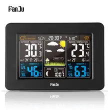 FanJu FJ3365 EU/US Plug Метеостанция Многофункциональные цифровые часы температура влажность Луна фаза настольный ЖК-будильник