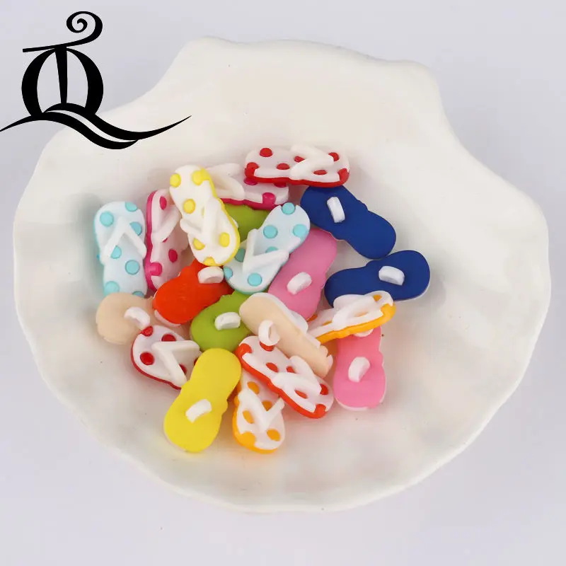 

100Pcs 21mm Slipper Resin Mini Tiny Buttons Sewing Tools Decorative Button Scrapbooking Garment DIY Apparel Accessories