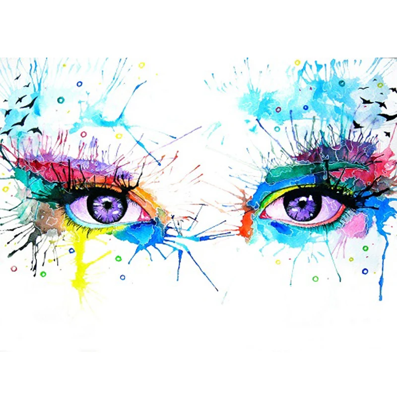 Colorful Eyes Painting By Number Art Paint By Number Paintings Drawing ...