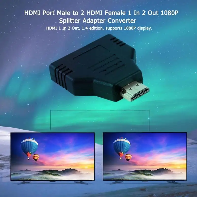 HDMI Port Male to 2 Female 1 In Out 1080P Splitter Cable Adapter Converter Auto Switch Extender Support Dropshipping |