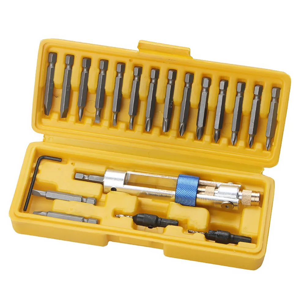 

20 Pieces Durable Countersunk Wrench Quick Switch Box Packed High Hardness Half Time Drill High Speed Steel Screw Bit Set