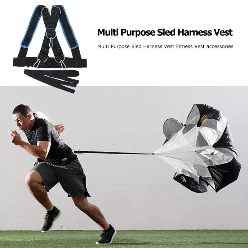 

Speed Running Training Straps Sled Shoulder Weight Bearing Vest Power Strength Harness Resistance Trainer Home Gym Fitness Body