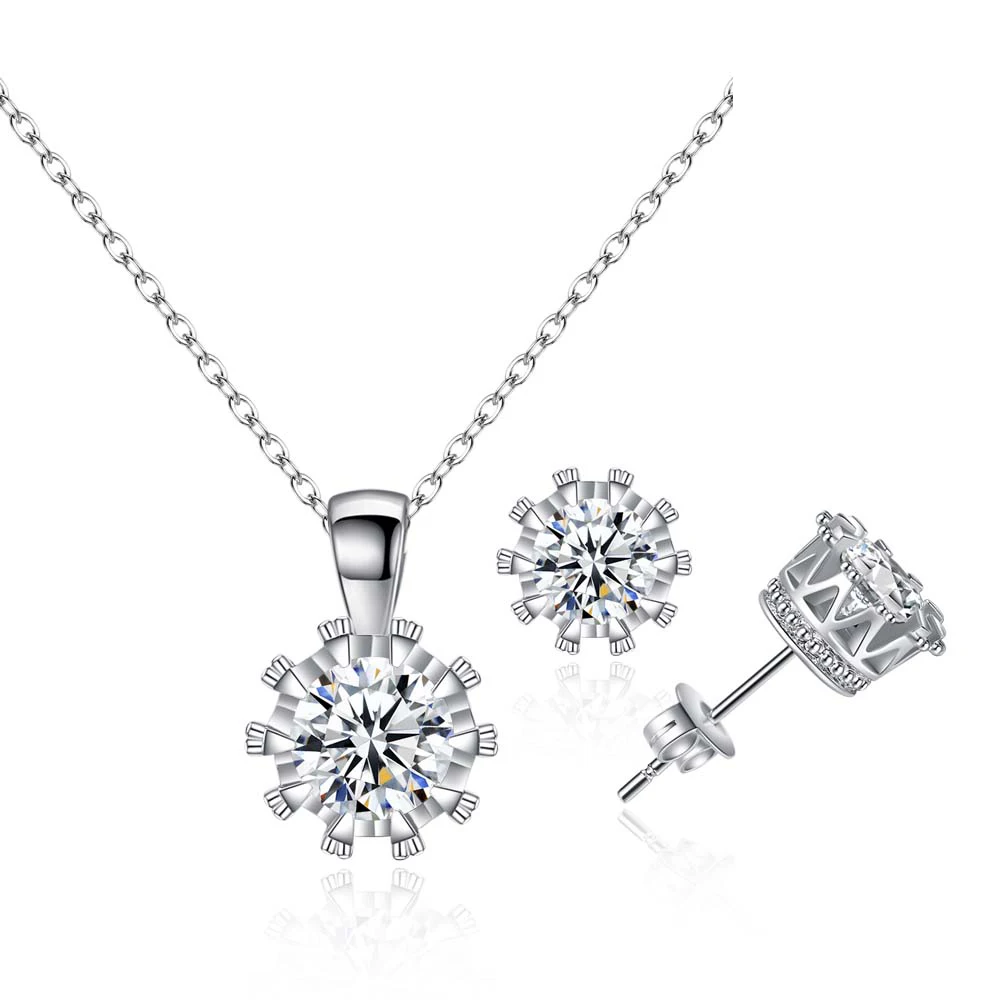 

Sexy Mom Fashion Women Elegant Tie Necklace Earrings With Cubic Zirconia Fine Jewelry Set For 2018 Romantic Wedding Accessories
