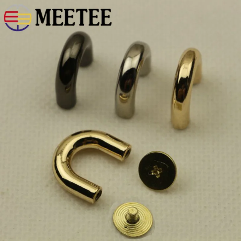 

Meetee 5pcs 9/13mm Metal Bag Hang Buckle D Spring Oval Ring DIY Handbags Bag Hardware Accessories Bag Decoration Materials BD458