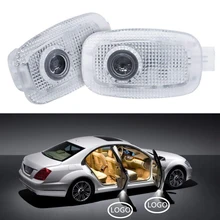 2 шт. для Mercedes Benz AMG логотип автомобиля Предоставлено Добро пожаловать Свет стайлинга автомобилей Mercedes S Class W221 Авто дверные ручки Предупреждение светильник Тень призрака светодиодный